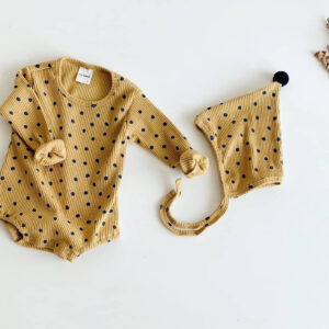 Baby Boys Girl Clothes Newborn Boys Girls Romper Jumpsuit hats Long Sleeves White Blue Playsuit For Newborn Kids