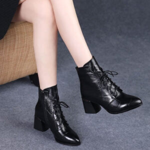 Booties High Heel Mid-calf Women