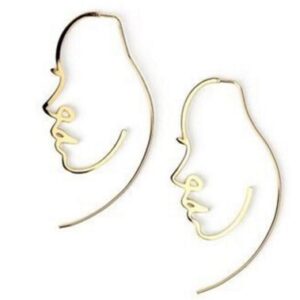 Creative Abstract Face Contour Earrings Fashion Trendy Personality Earrings