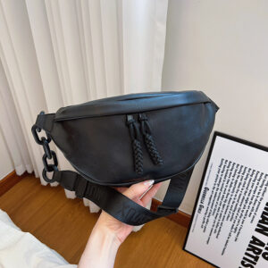 Solid Color PU Personality Daily Casual Pouch Simple